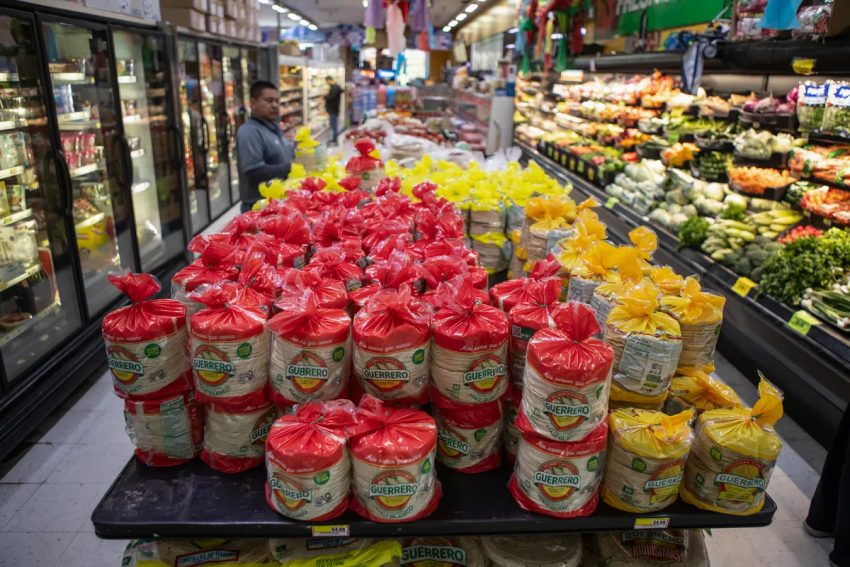 Tortillas en un supermercado