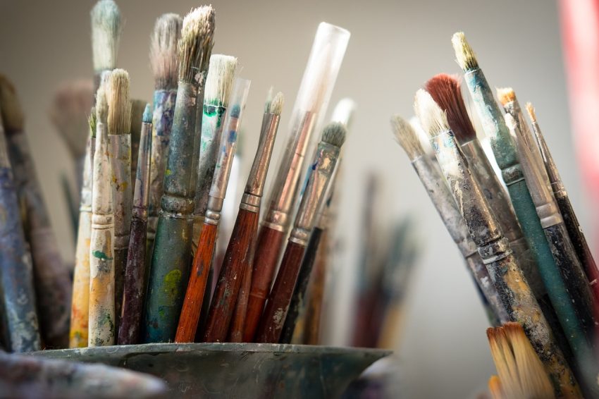 pinceles de pintura artística