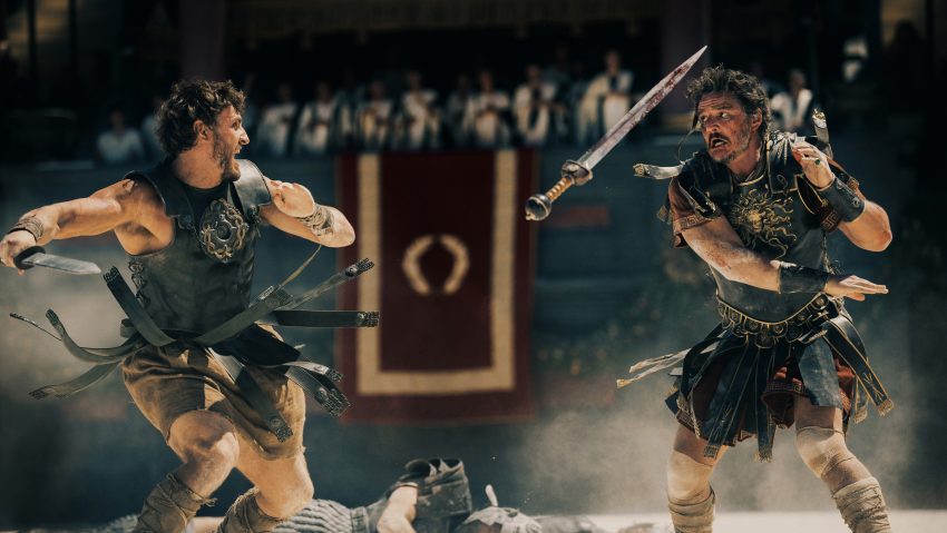 Dos gladiadores en batalla