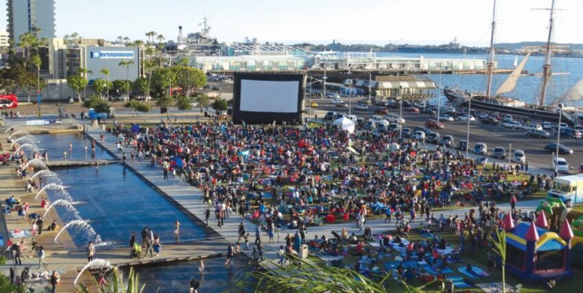 cine en el parque