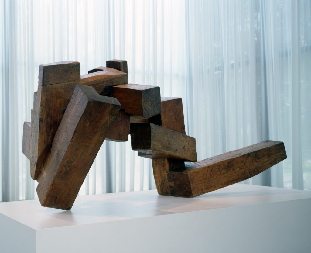 Chillida Rough Chant I Abesti gogorra I 1961 oak MFA Houston 62.5